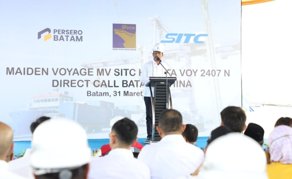 Kepala BP Batam Resmi Buka Pelayaran SITC Hakata Voy 2407N